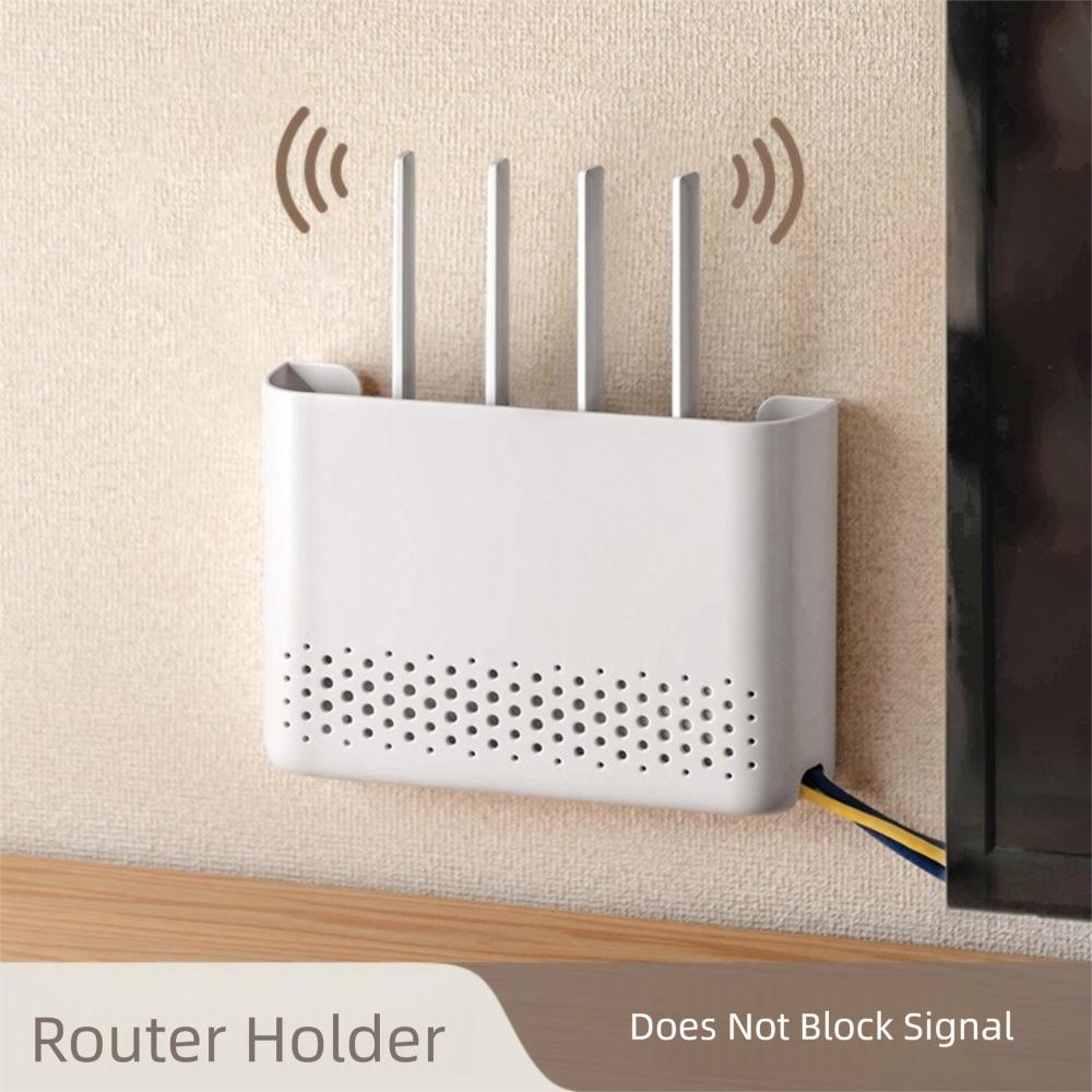 Space-Saving WiFi Storage Shelf Wall-Mounted Organizer Shelf Wireless Router Storage Box Household