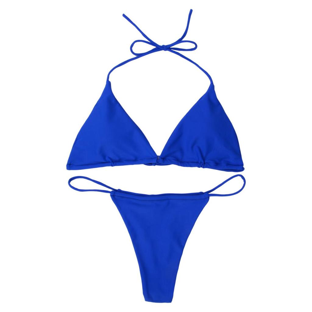 Женский микро-бикини, купальник, сексуальный однотонный купальник, стринги, повязки, пляжная одежда с эффектом пуш-ап