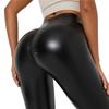 Auroth Women Black PU Leather Patckwork Pencil Pants  High Waist Leggings Plus Size Sexy Tights