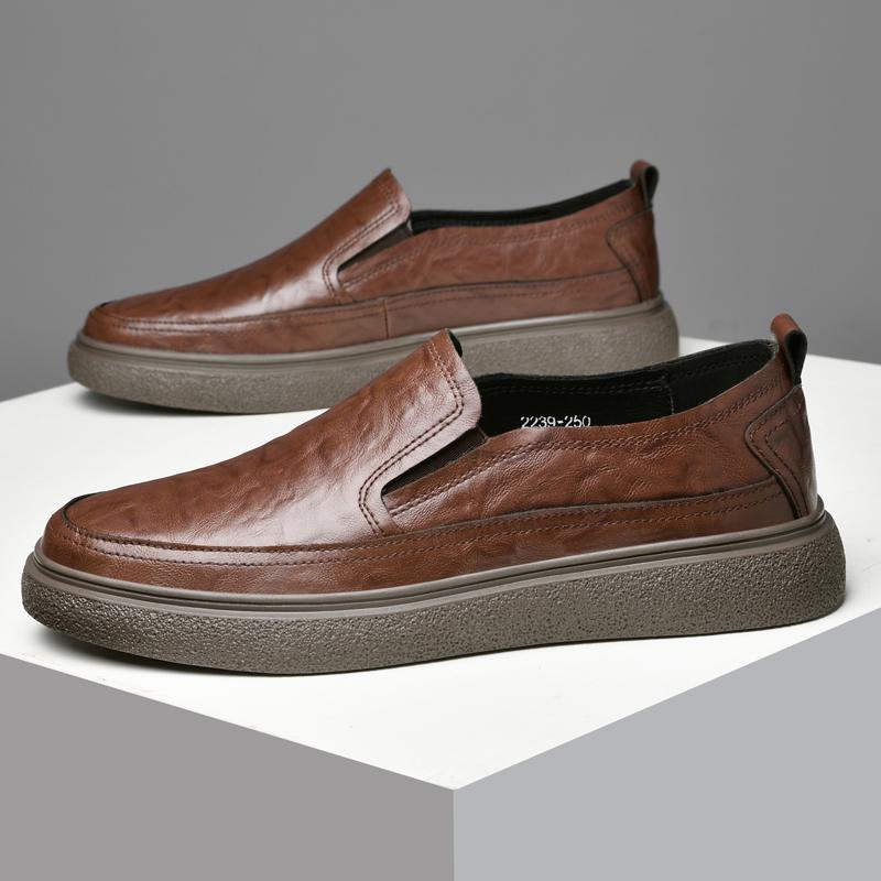 Fashion Comfortable Sports Walking Shoes Comfortable Breathable Men's Flats Genuine Leather Mens Loafers Business Casual Driving Shoes
