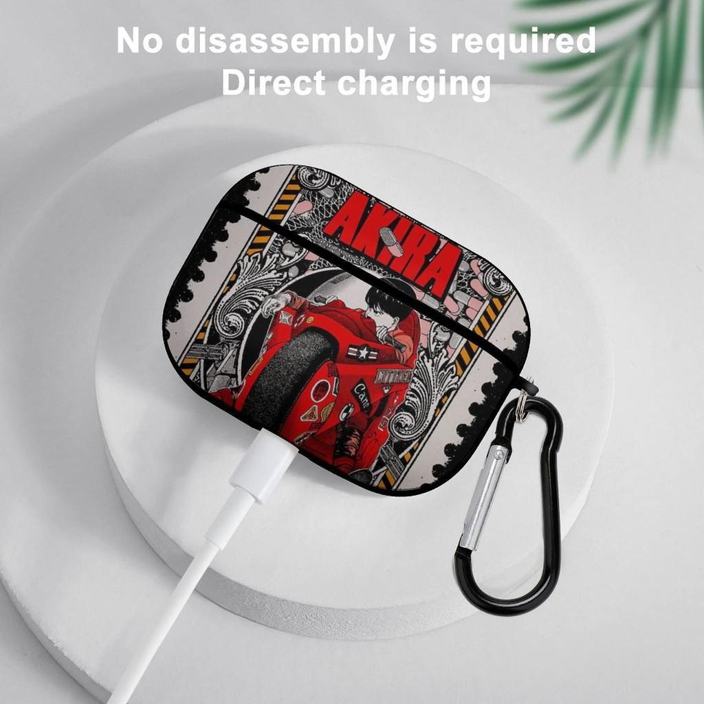 Akira Akira Airpods Pro case Airpods Pro earphone protective case Compatible with wireless charging Case with carabiner full protective cover Easy to
