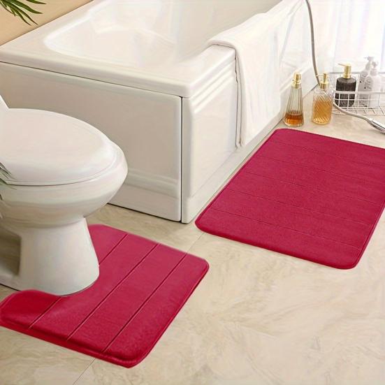 Yousheng 2 шт./комплект коврик для ванной комнаты с нескользящей подошвой 40x60 см 40x50 см коралловый бархат U-образный квадратный коврик для ванной комнаты