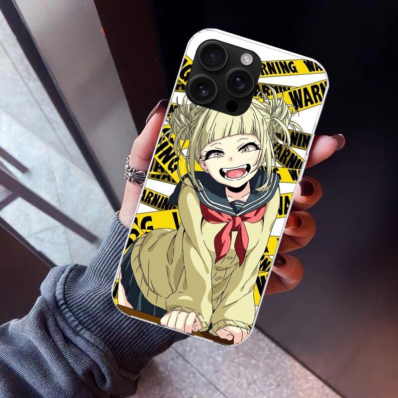 Himiko Toga My Hero Phone Case For iPhone 17 Air 11 13 Mini 14 15 Plus 16 12 Pro Max 16E SE 7 8 Pattern Soft TPU Back Cover 17
