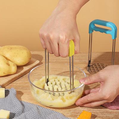 Портативная ручная картофелемялка Картофелемялка для пюре Кухонный инструмент Для детского питания Фрукты Выпечка Кухонные аксессуары