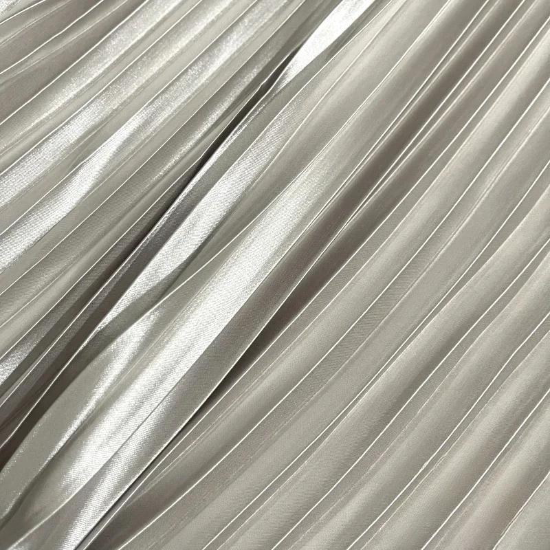 100x150 см плиссированная атласная ткань для рукоделия платье юбка костюм одежда ткань для шитья своими руками мягкая глянцевая гладкая однотонная
