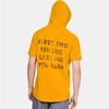Under Armour Project Rock Hooded Sports T-Shirt Men Tops Yellow 1326409-750