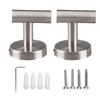 Towel Hooks Stainless Steel Wall Mounted Heavy Duty Robe Hook Holder for Coat Hat Bathroom Kitchen Silver