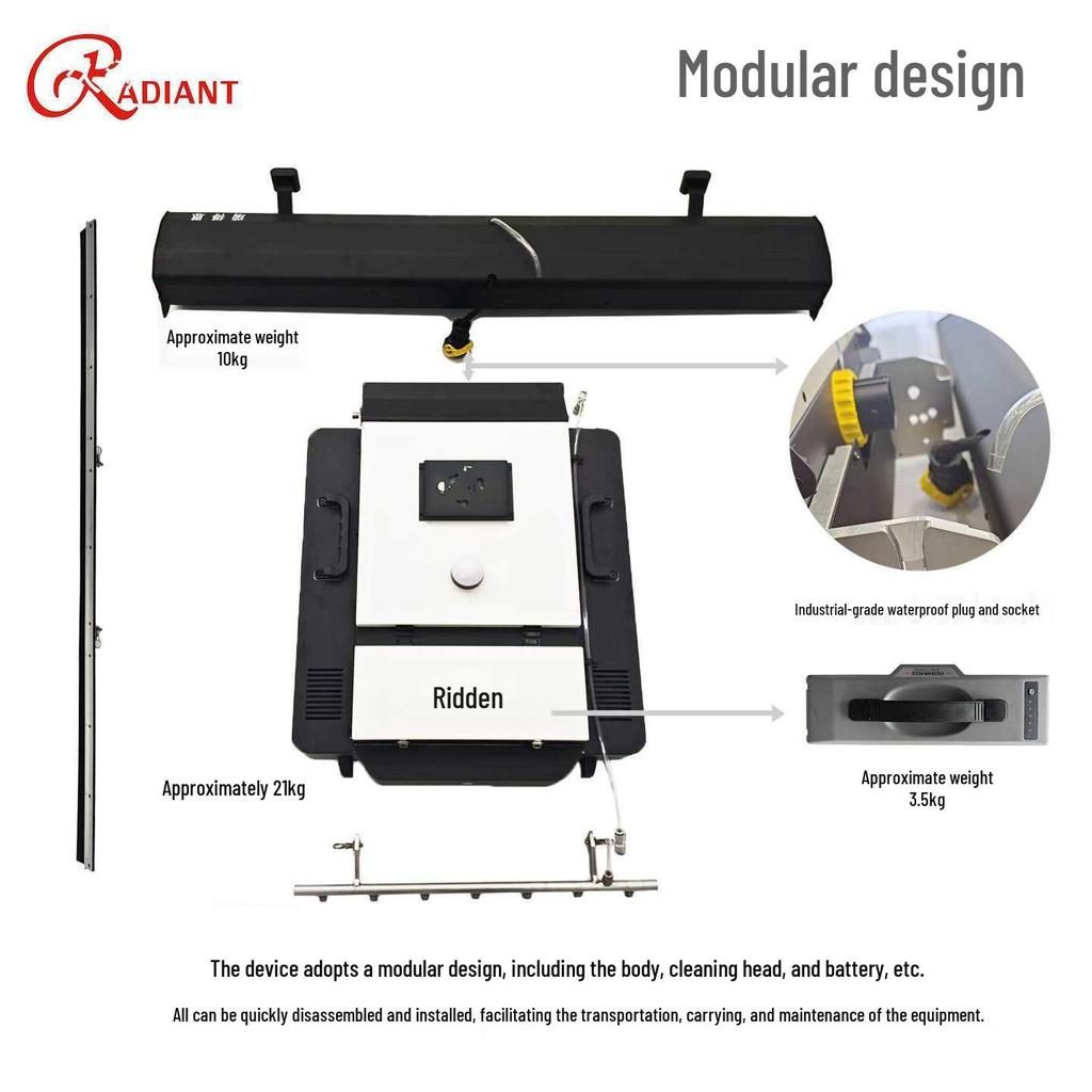 Автоматический робот для очистки фотоэлектрических панелей с дистанционным управлением и технологией защиты от падения