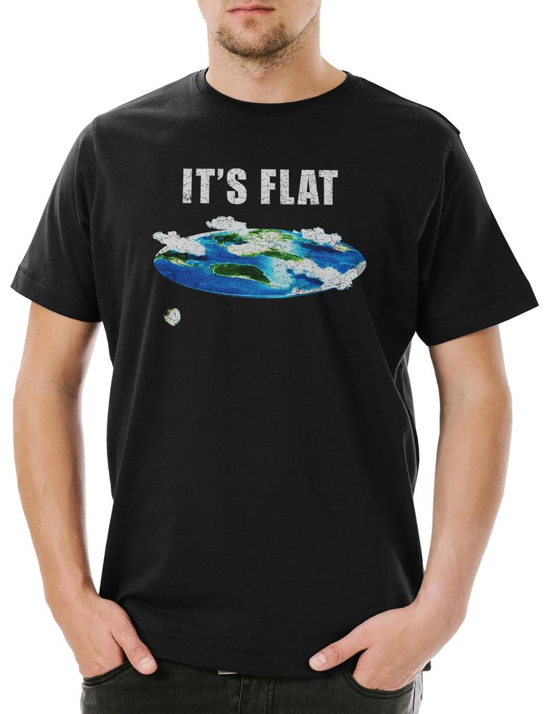 Flat Earth IV Men's T-Shirt Mens Womens Tees Top Society Symbol Logo Earth Disc Flat Shield