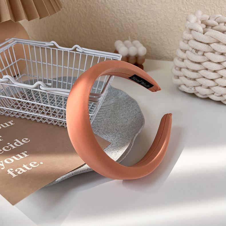 Однотонные широкие обручи для волос, повязки для волос для женщин, модные аксессуары для волос, повязки для волос для девочек, милые повязки на голову из губки, головные уборы