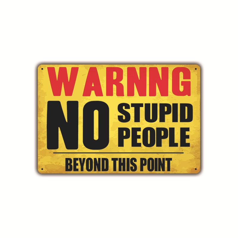 Vintage Tin Art of Courtyard Dog: Garden No - Entry Warning Sign for Home Decoration