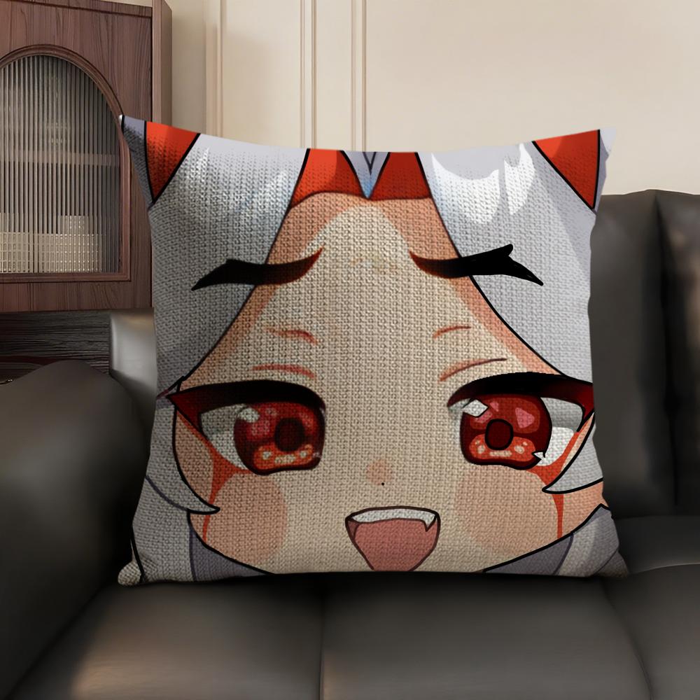 Arataki Itto Cute Genshin Impact Cushion Cover Natural Linen Organic Fabric DoubleSided Printing Sofa Home Decor Pillow Case