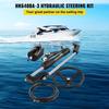 Hydraulic Boat Steering Kit, 300HP Hydraulic Steering Helm Pump, Aluminum Alloy Steering Cylinder, 13.5\" Steering Wheel with 10\" Hydraulic Steering