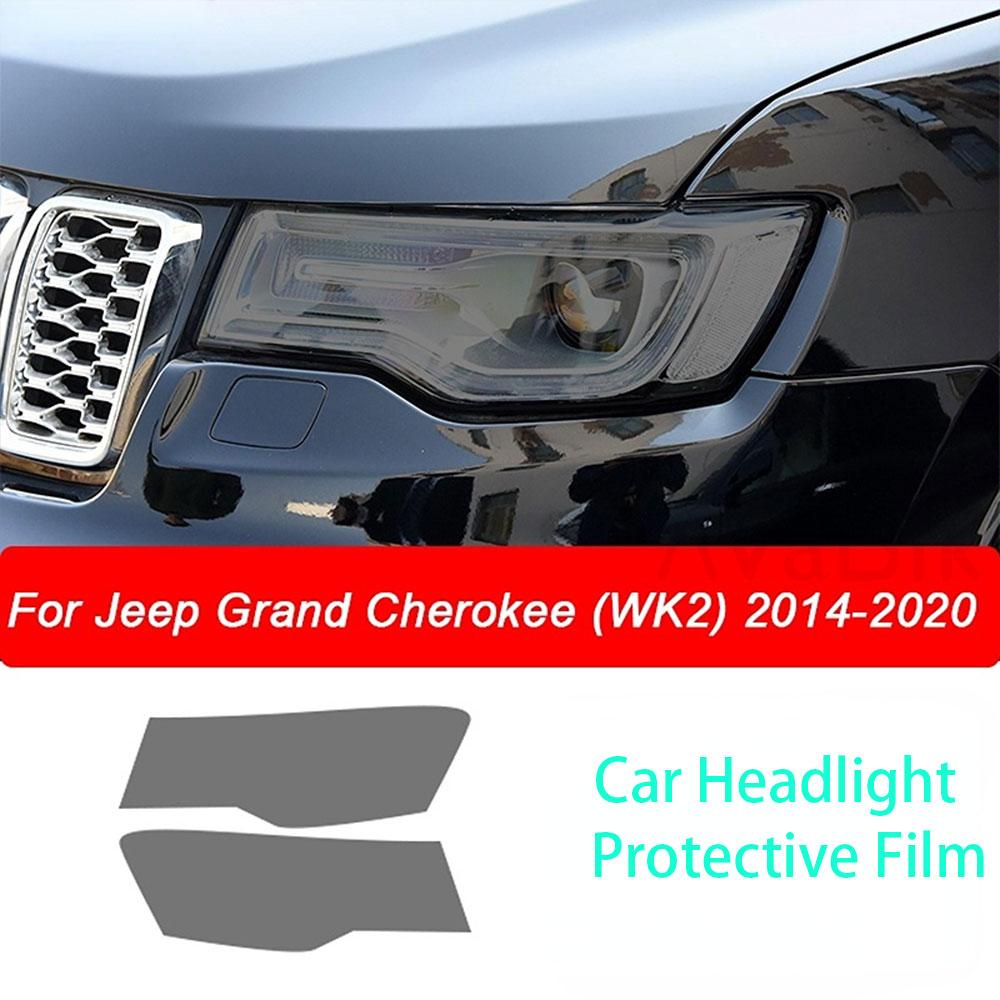 PPF Car Headlight Protective Film Front Light Tint Smoked Black TPU Sticker for Jeep Grand Cherokee Wrangler Compass Accessories