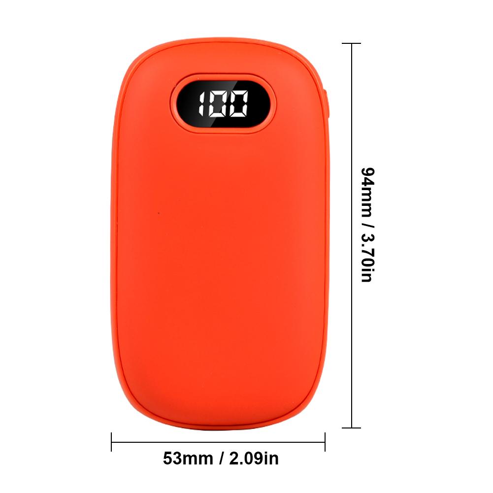 Hand Warmer Power Bank Portable USB Rechargeable Mini Hand Warmers with Digital Display 2 Temp Levels for Travel Outdoor Camping
