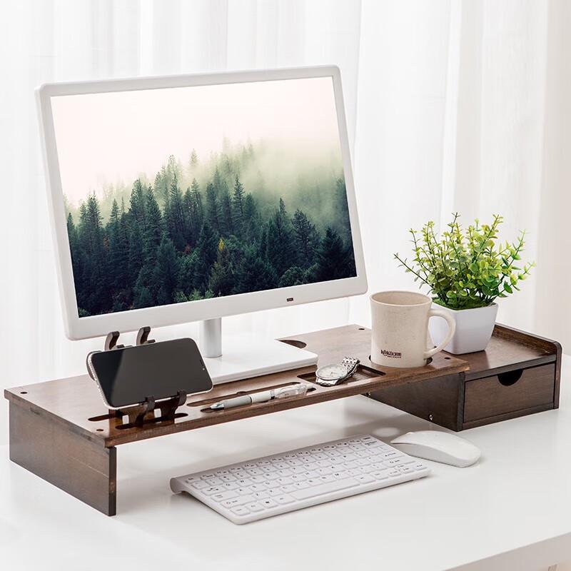 Подставка для монитора Beifang Little Deer из грецкого ореха с ящиком