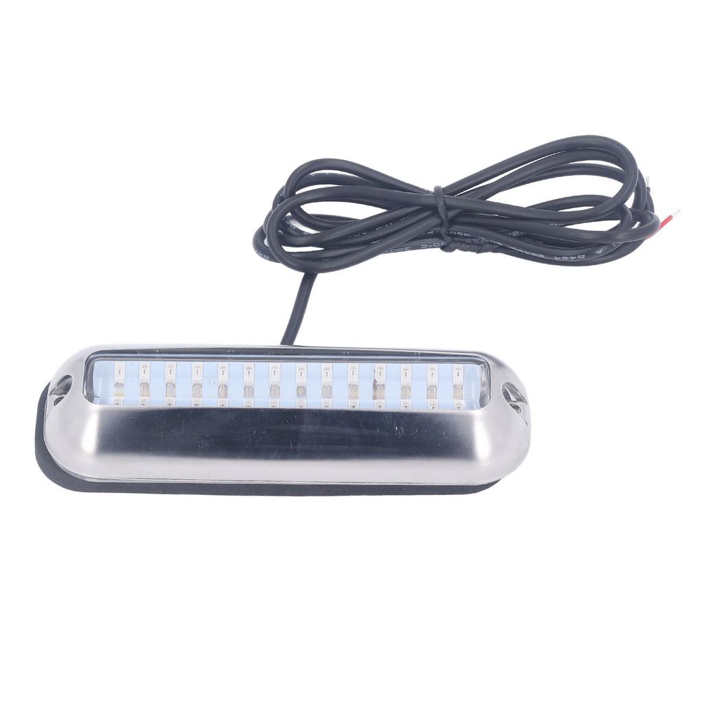 Underwater Boat Lights IP68 Waterproof 42 LED Beads 125 degrees Wide Angle Highlight Marine Light Lamp DC10‑30V Blue