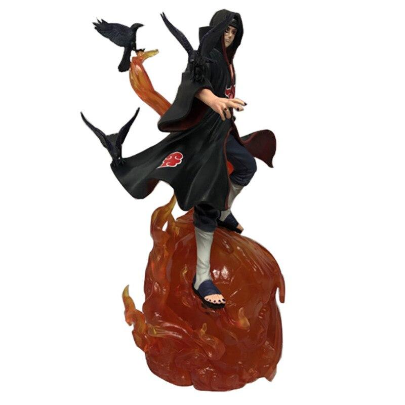 Аниме Модель Наруто Шиппуден Ворон Учиха Итачи Gk Экшн Фигурка 33см ПВХ Статуэтка с Подсветкой Подарок Статуэтка Коллекционная Игрушка Figma