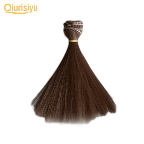 15cm Long Straight Synthetic Fiber Wig Hair Extension for BJD SD Doll Accessory