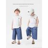 Right European Style Boys' Denim Capri Pants, Boys' Casual Pants, New Summer Collection, Children's Clothing, Summer Style, Thin Material