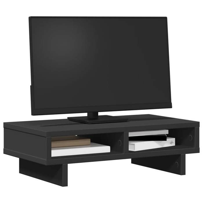 VidaXL Monitor Stand Black 50x27x15 Cm Engineered Wood, Monitor Riser for Desk, Monitor Shelf, Stand 854743