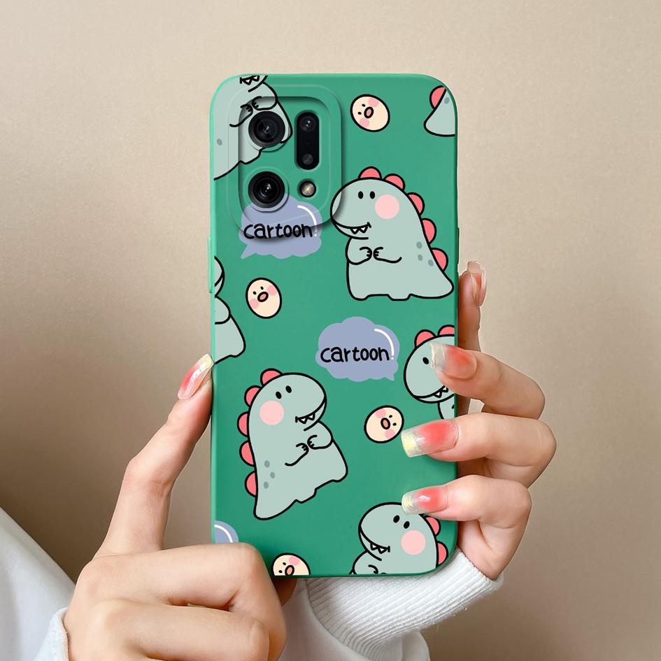 Чехол для телефона для OPPO K10 Pro K7 K9X K3 K5 Narzo 50i Neo 9 Prime, милый модный противоударный чехол с изображением динозавра, жидкий матовый мягкий силикон для бампера OPPO