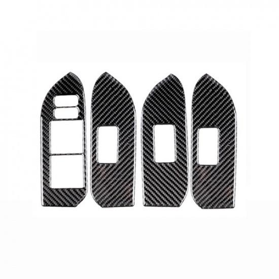 Накладка на панель переключателей стеклоподъемников из углеродного волокна для Toyota Land Cruiser Prado 10-18