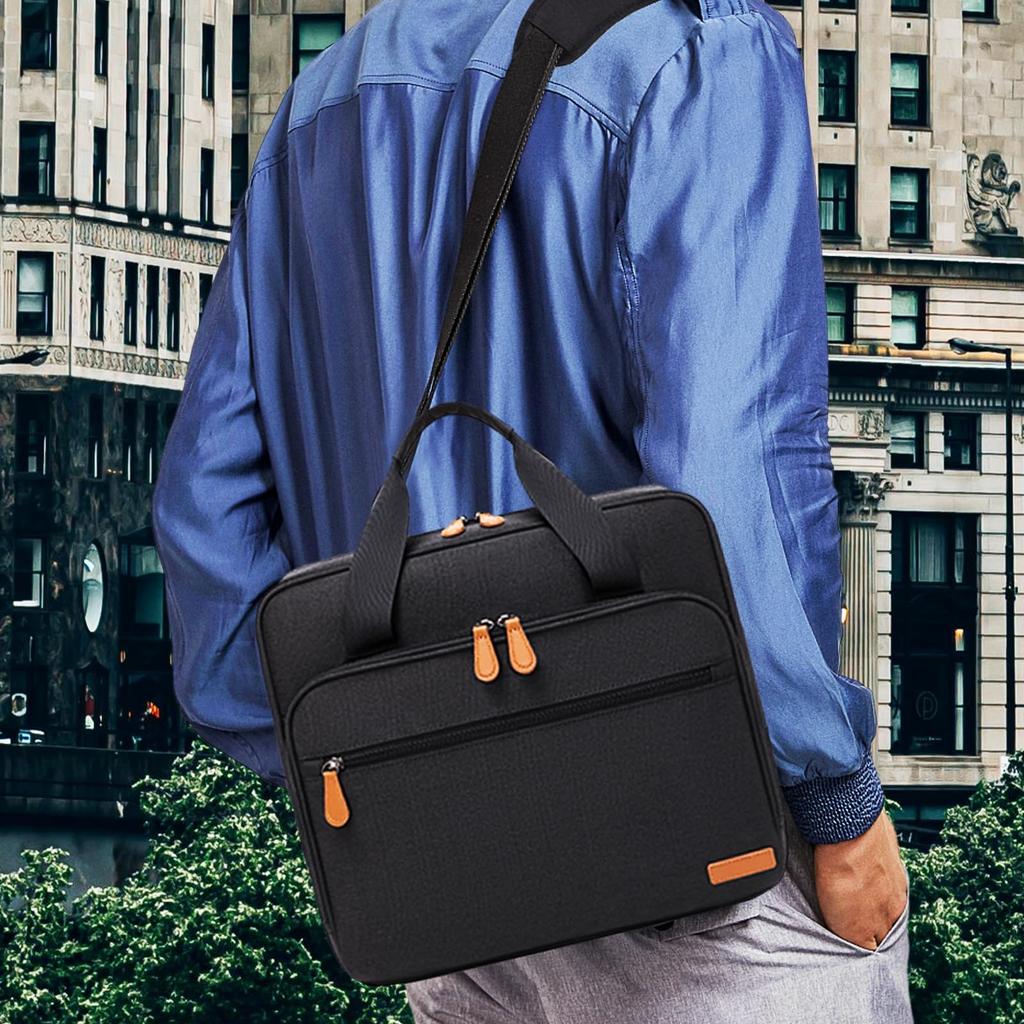 Business shoulder compatible with 14 inch A4 file [Mygreen] bag, bag, 2-way, PC, storage, water-repellent material, commuting, men's, women's (black)