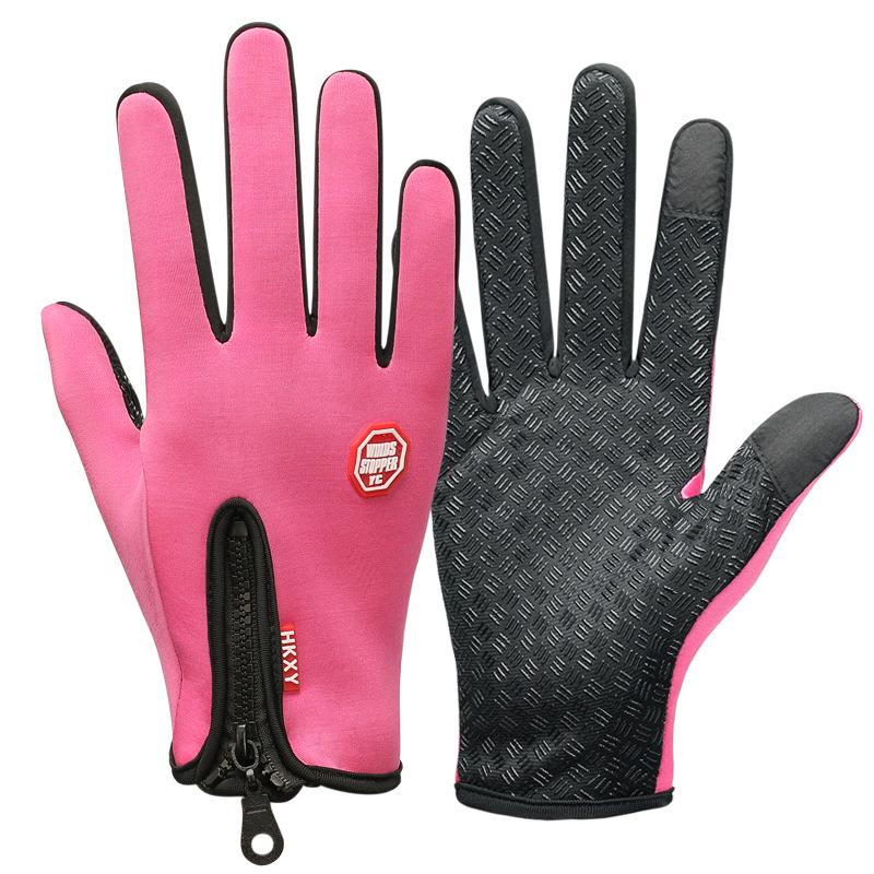 Unisex Outdoor Cycling Ski Gloves with Fleece, Reflective Strips & Touchscreen Functionality - Ideal for Autumn/Winter