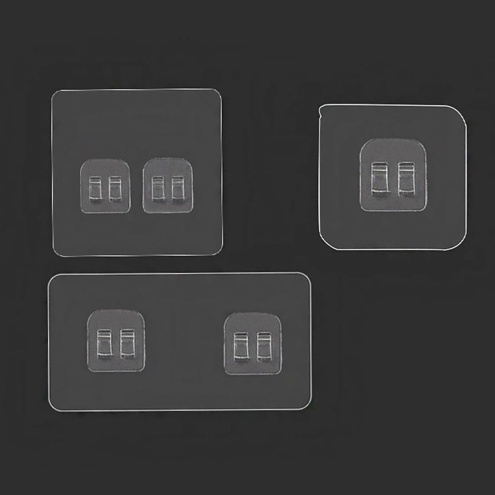 Настенные многофункциональные крючки Прозрачный самоклеящийся крючок Без перфорации Кухонная полка для хранения в ванной комнате Держатель Крючок на наклейках без следов