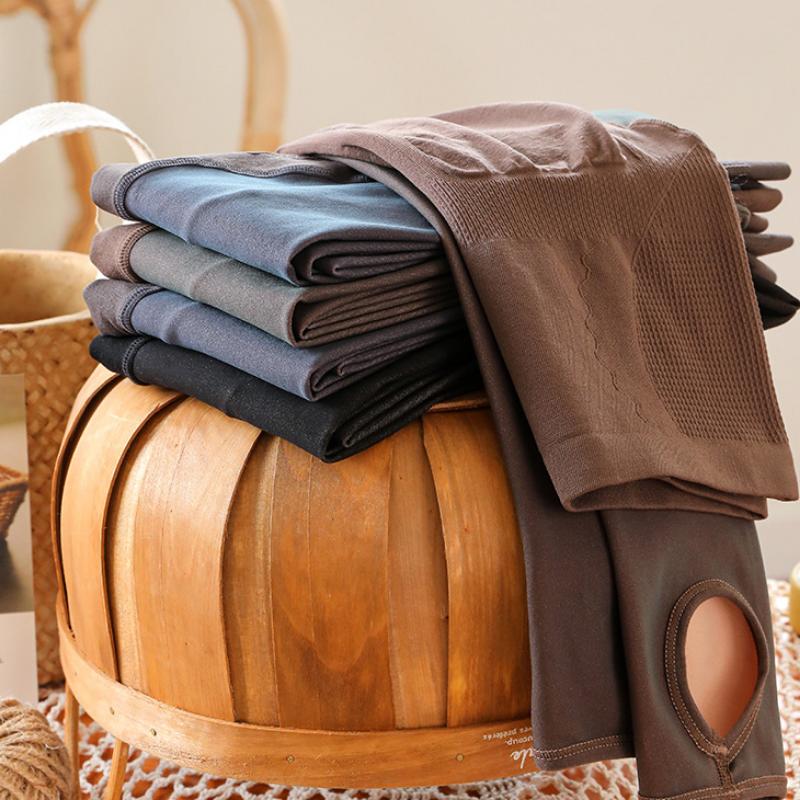 Women's High Waist Tummy Control Butt Lift Leggings Fake Translucent Skin Tights Winter Pantyhose 2 Style