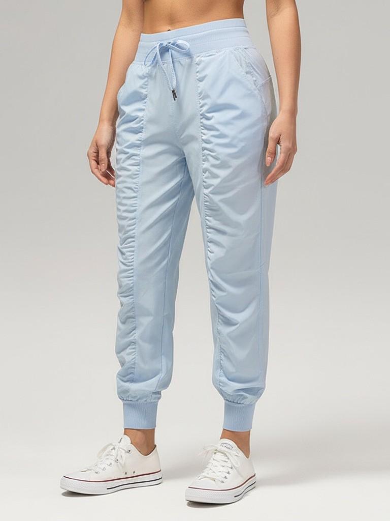 Женские быстросохнущие утягивающие фитнес-штаны гаремы – Свободные, плиссированные, с манжетами, длинные, для бега и повседневной носки