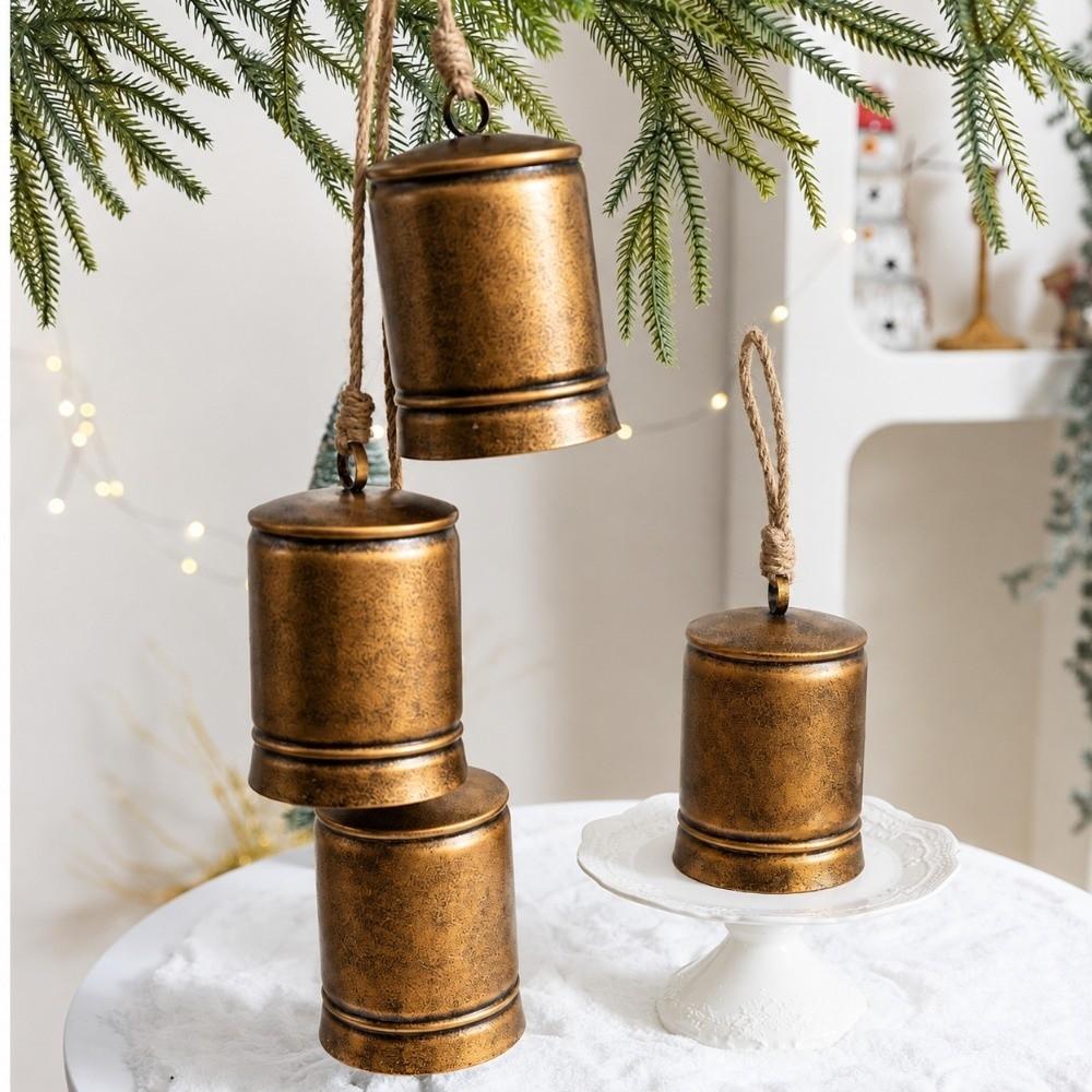 Retro Finished Metal Bell Pendant Iron Hanging Bell Decor Vintage Bell Charm Door Hanging Decor