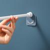 Tension Curtain Rods Holders Hooks Strong Curtain Rod Bracket Holders Hooks Self-adhesive Rod Holder Clothes Rail Bracket