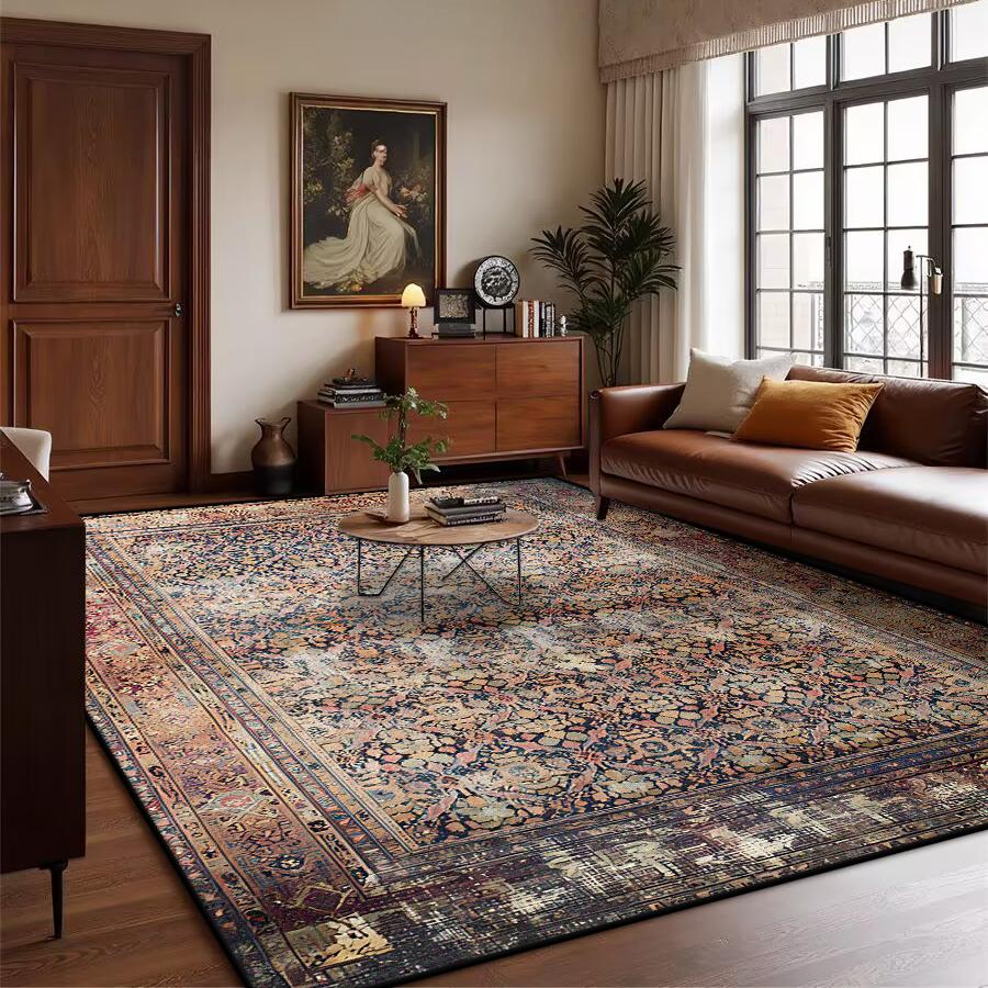 Ретро Богемный Персидский Роскошный Ковер для Гостиной Удобный Мягкий Нескользящий Коврик для Спальни Классический Придверный Коврик Моющийся