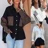 Women Autumn Fashion Leopard Print Pocket Loose Street Shirt