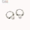 Simple Pearl Earrings 925 Sterling Silver Gold Silver Color Lucky Earrings Exquisite Jewelry For Girl