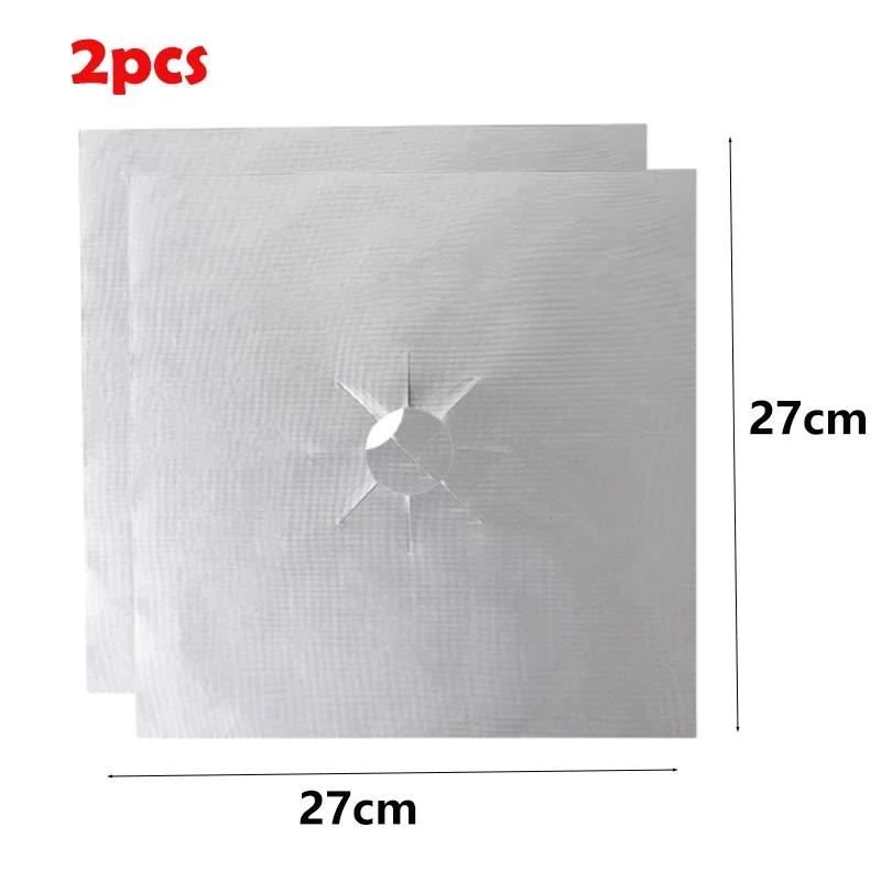 4/2Pcs Gas Stove Protector Cooker Cover Liner Clean Mat Pad Reusable Oil-proof Gas Stove Stovetop Protector Cookware Accessories