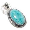 Amazonite Handmade 925 Sterling Silver Jewelry Pendant 2.36" G7w59