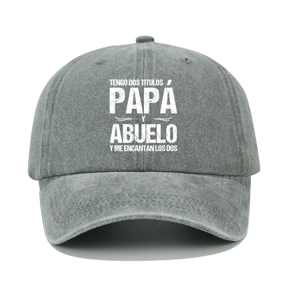 PAPA ABUELO Испанская бейсболка из хлопка с принтом, модная винтажная потертая состаренная кепка для папы, регулируемые спортивные кепки для отдыха на природе