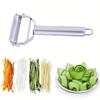 Нержавеющая двусторонняя лезвие Многофункциональная овощечистка Овощечистка Двойная строгальная терка Кухонные аксессуары Инструменты для приготовления пищи