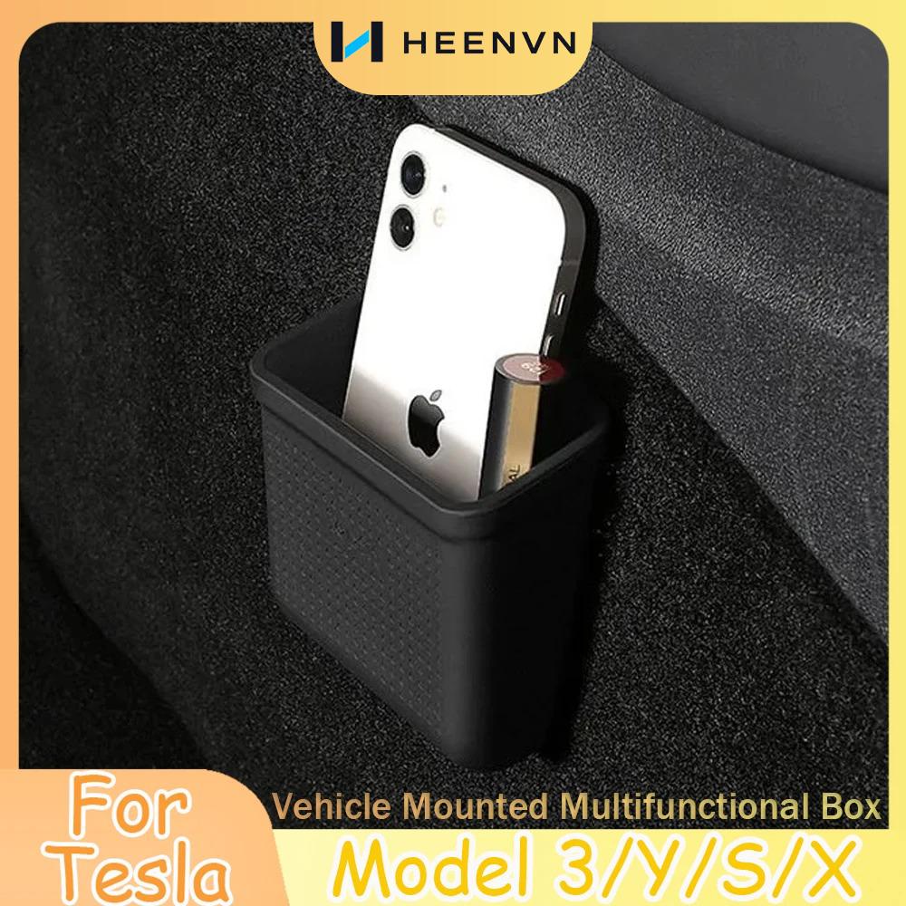 Heenvn Series Storage Box For Tesla Model 3 S X Y Hidden Silicone Easy Install Bag 2025Auto Interior Accessories Universal Parts