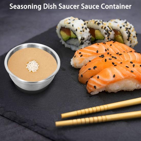 1 комплект, контейнер для соуса с крышкой, хорошая герметичность, нержавеющий, не содержит BPA, миска для макания в горячий горшок, маленькая чашка для соуса, бытовые принадлежности