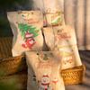 24Sets Christmas Kraft Paper Bags Santa Claus Snowman Fox Holiday Xmas Party Favor Bag Candy Cookie Pouch Gift Wrapping Supplies
