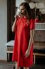 Midi dress with collar T373 white