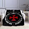 Crusade Cross Templars Knight Printed Blanket Flange Warm Blanket Bed Linings Picnic Blankets Home Travel Born Birthday Gift