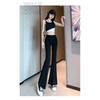 Streetwear OL Office Summer High Waist Women's Wide Leg Capris Skinny Flare Pants for Women Full Length Pants Woman Trousers