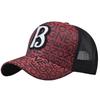 Hat Cap Mesh Sports Logo Embroidery Adjustable Stylish CZA444 [White Fang] Men's Women's (Wine)