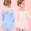Children Girls' Dance Dress Long Sleeved Ballet Training Costume