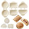 Apples Pie Mold Set Plastic Pastry Cutters Mini Hand Pies Maker Fall-Themed Pocket Pie Press for Homemade Desserts